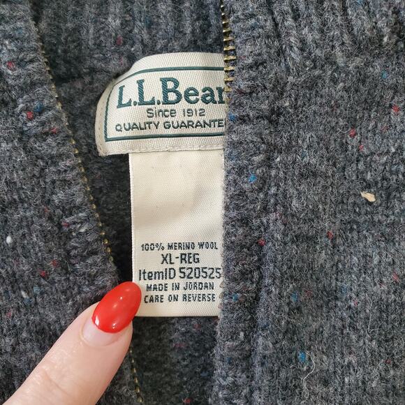 L.L. Bean Charcoal Half-Zip Crewneck Sweater - Picture 4 of 8